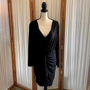 Just Fab, Black front tie-knot Dress XXL